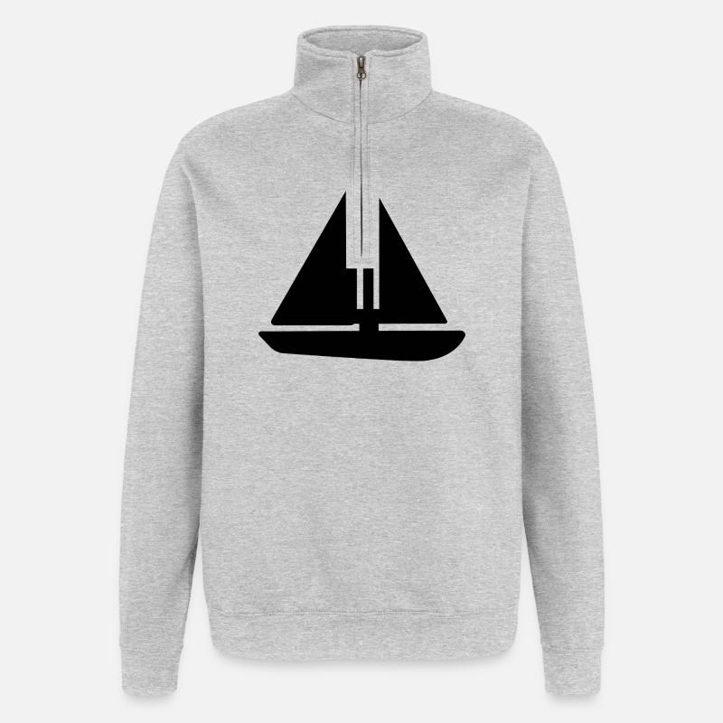 Sail - Quarter-Zip Sweatshirt - heather grey