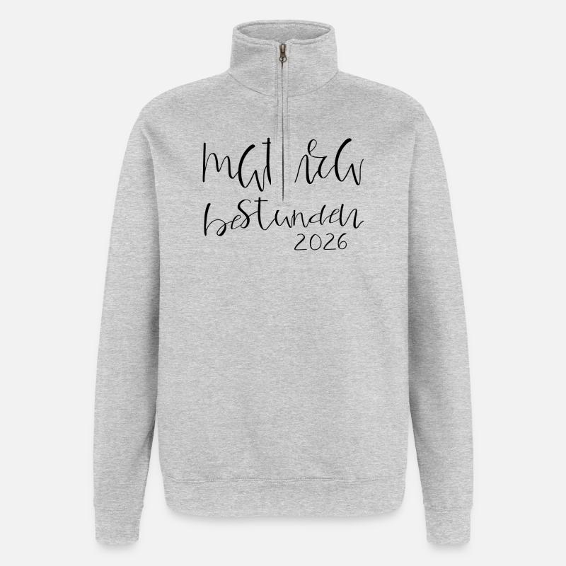 Matura passed - Quarter-Zip Sweatshirt - heather grey