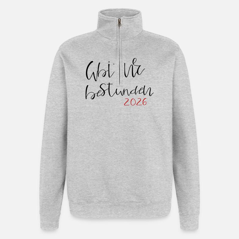 Abitur passed - Quarter-Zip Sweatshirt - heather grey