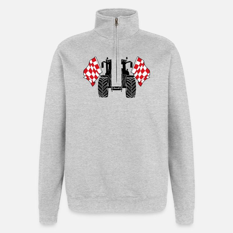 Brabant_Tractor_Pride - Quarter-Zip Sweatshirt - heather grey