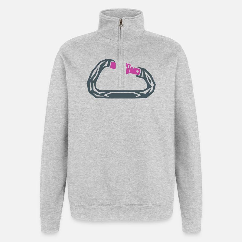Escalade de Crassonner Alpinisme - Sweat à zip 1/4 - gris chiné