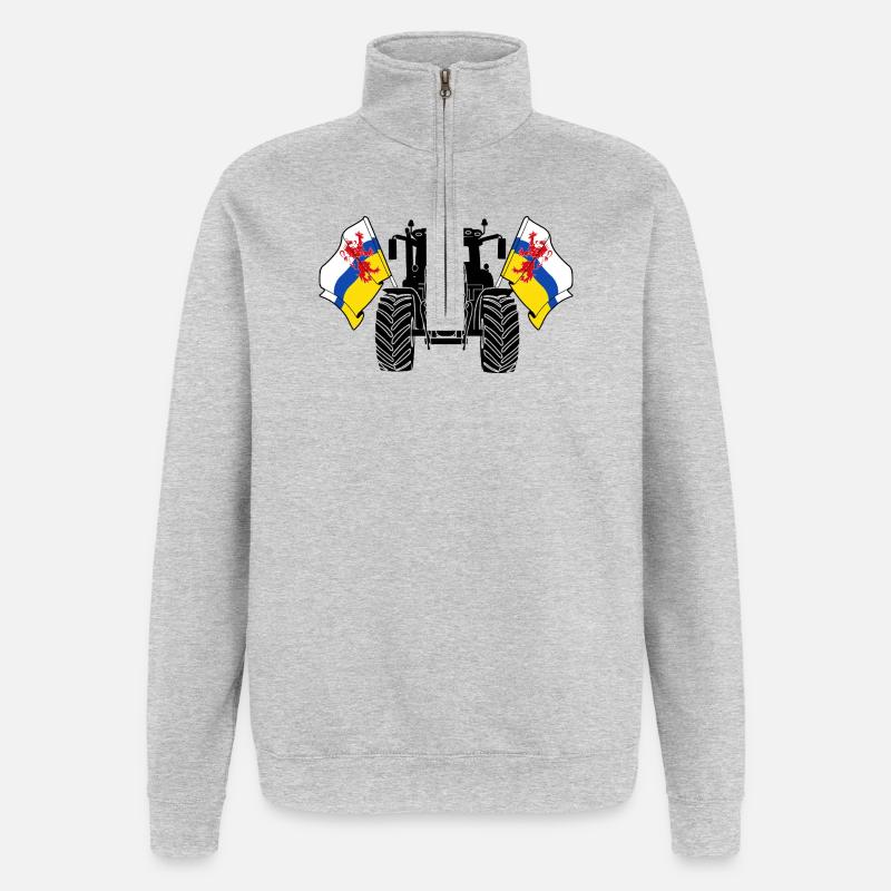 Limburg_Tractor_Pride - Quarter-Zip Sweatshirt - heather grey