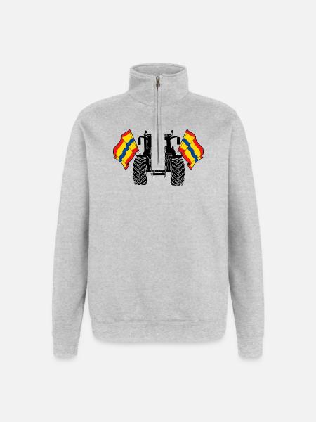 Overijssel_Tractor_Pride - Quarter-Zip Sweatshirt - heather grey
