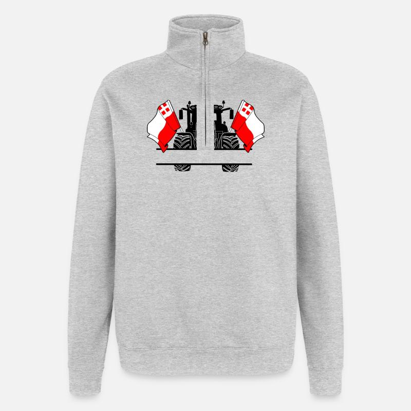 Utrecht_Tractor_Custom_Edition - Quarter-Zip Sweatshirt - heather grey