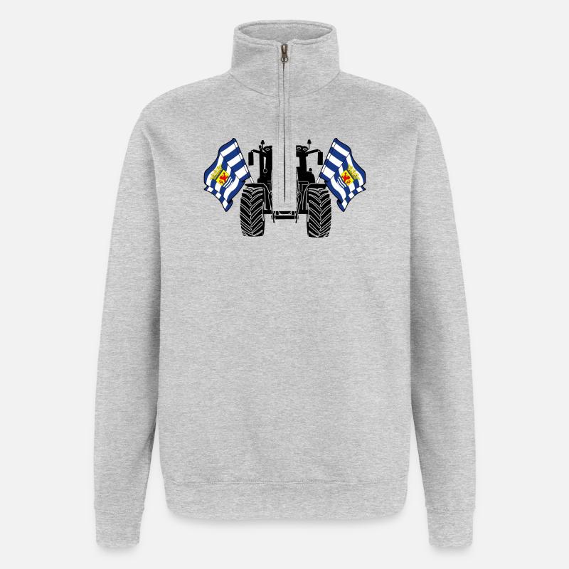 Zeeland_Tractor_Pride - Quarter-Zip Sweatshirt - heather grey