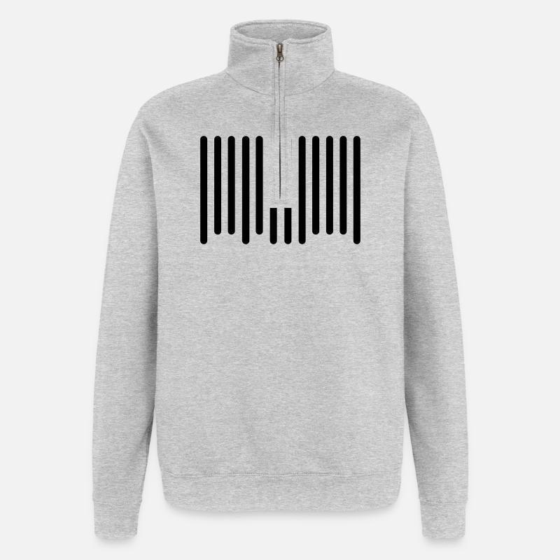 barcode - Quarter-Zip Sweatshirt - heather grey