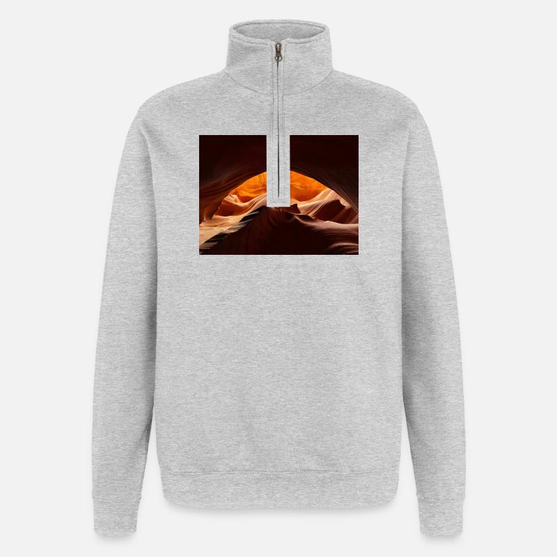 Desert Canyon Glow - Quarter-Zip Sweatshirt - heather grey