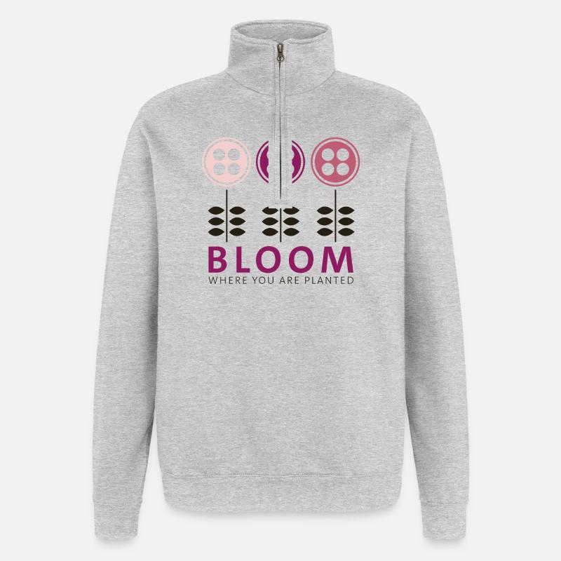 Bloom - Quarter-Zip Sweatshirt - heather grey