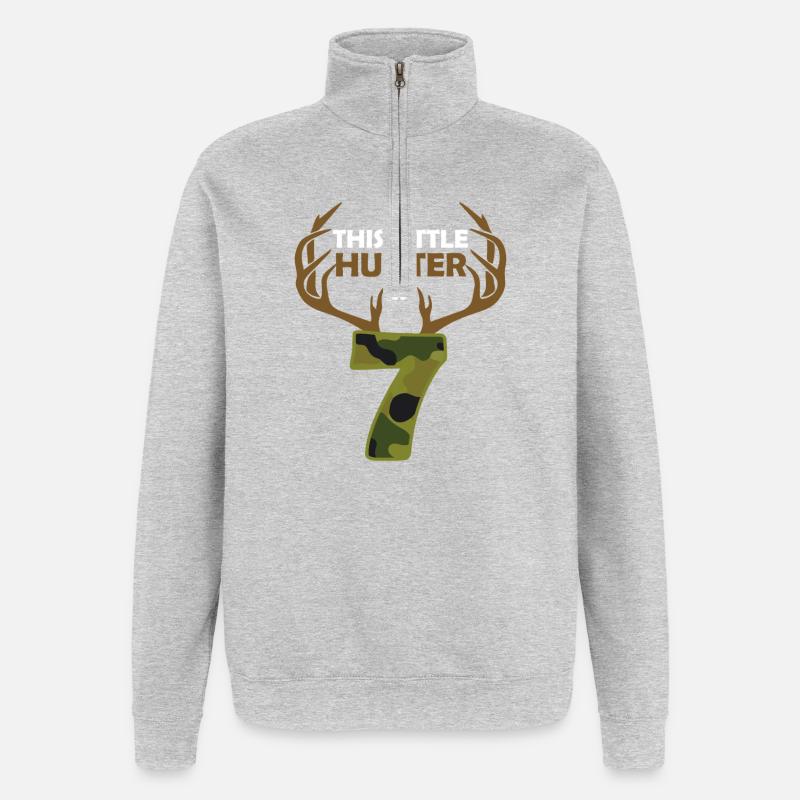 Ce camouflage de Little Hunter 7 - Sweat à zip 1/4 - gris chiné