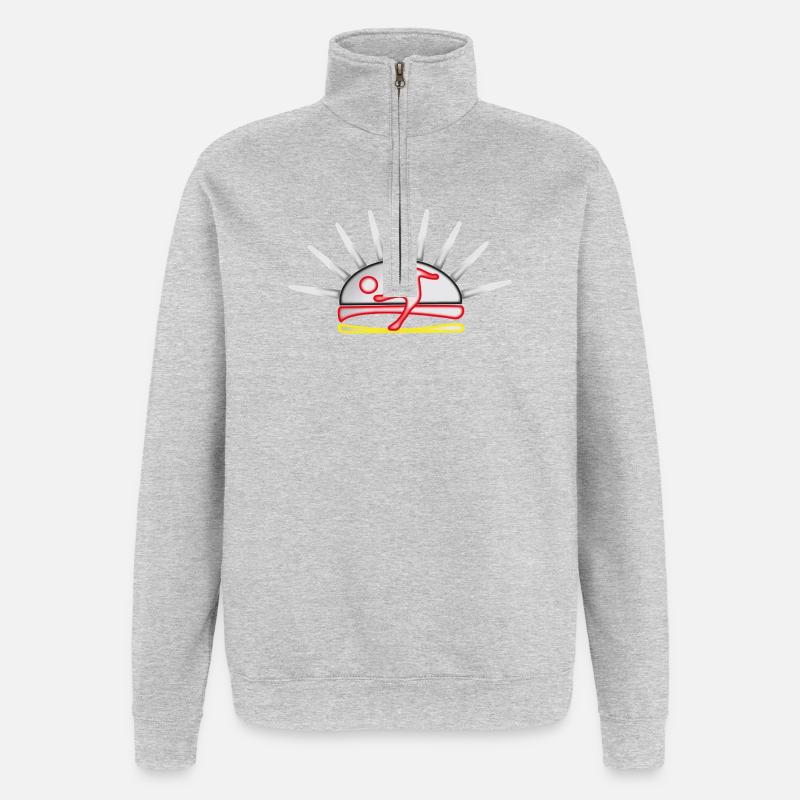 Sun foosball table - Quarter-Zip Sweatshirt - heather grey