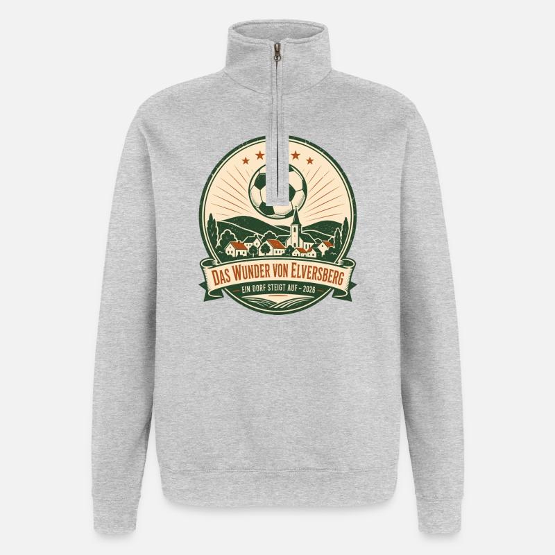 Das Wunder von Elversberg - Quarter-Zip-Sweatshirt - Grau meliert