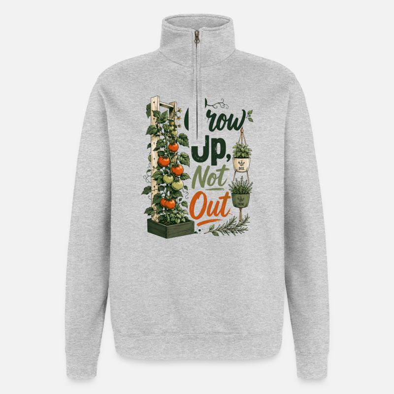 Grandis Pas Out - Sweat à zip 1/4 - gris chiné