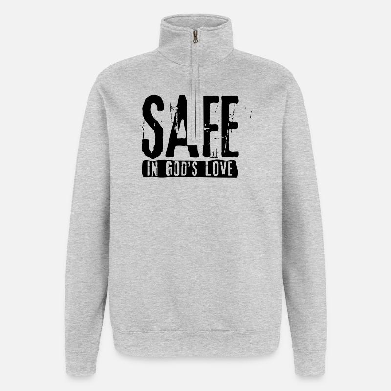 SAFE - Quarter-Zip-Sweatshirt - Grau meliert