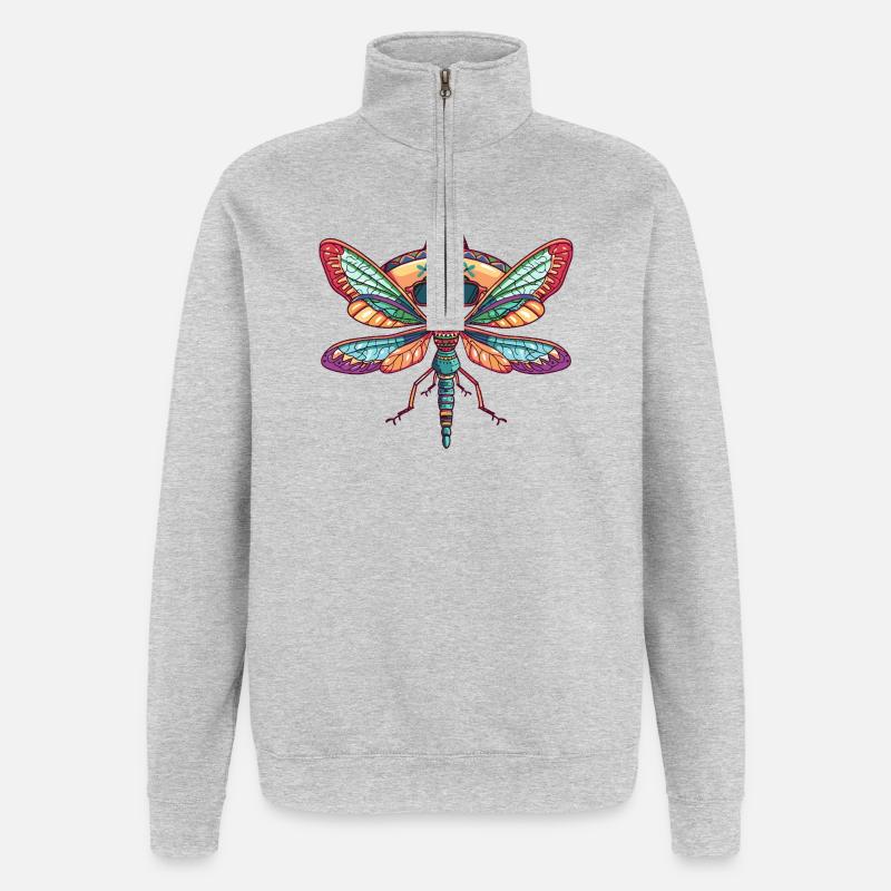 Libelle Lustig Sombrero - Quarter-Zip-Sweatshirt - Grau meliert