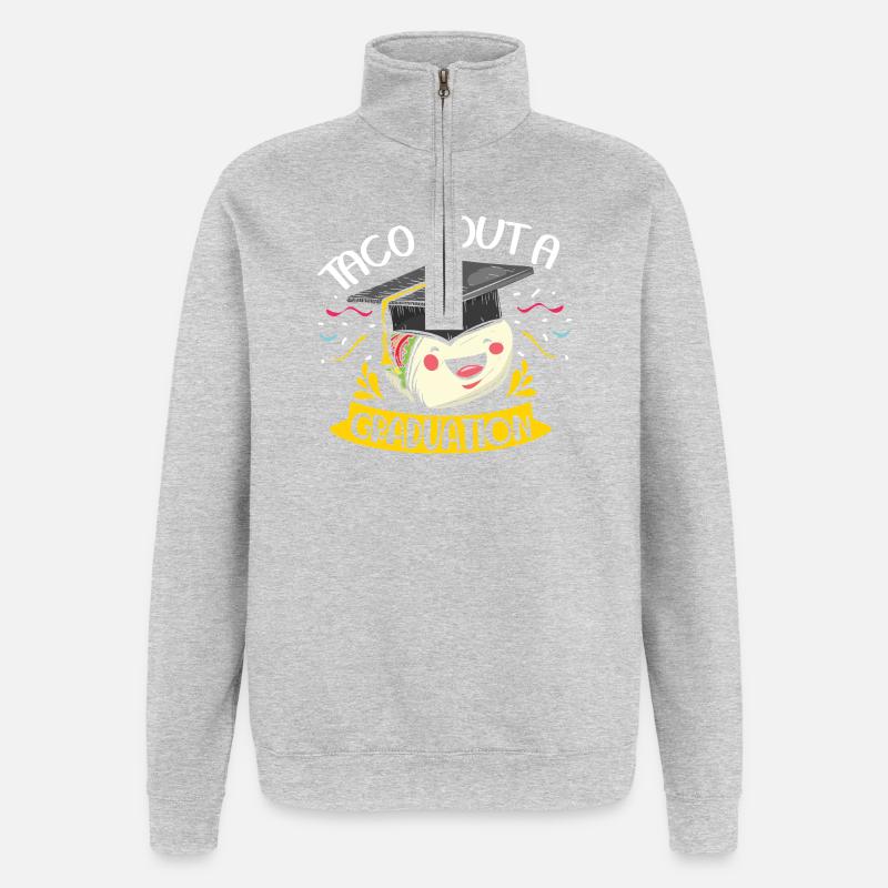 taco bout a graduation - Quarter-Zip Sweatshirt - heather grey