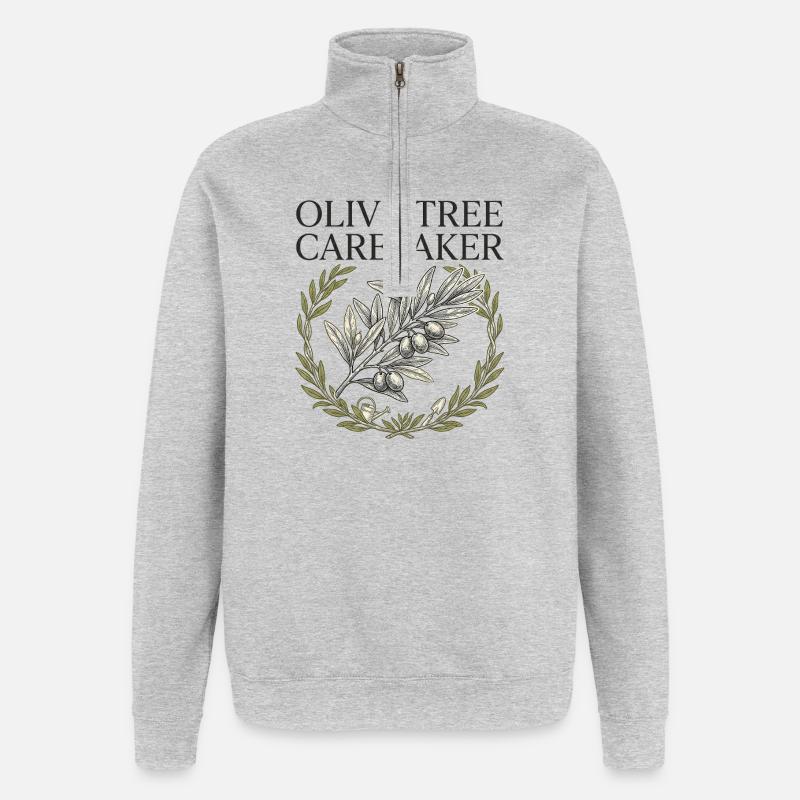 Gardien d’Olive Tree - Sweat à zip 1/4 - gris chiné