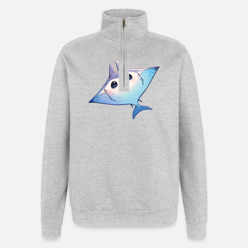 Rays Manta Rays - Quarter-Zip Sweatshirt - heather grey