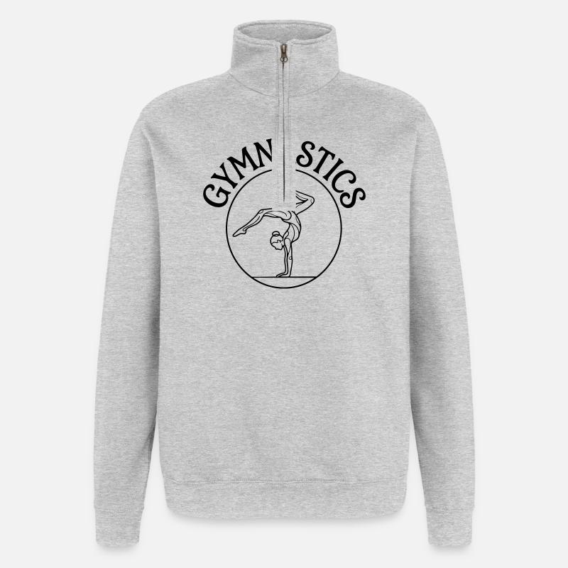 gymnastique - Sweat à zip 1/4 - gris chiné