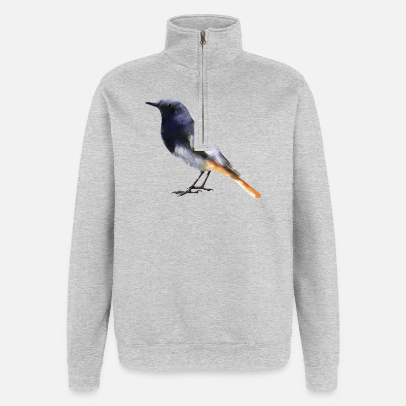 Redstart - Sweat à zip 1/4 - gris chiné