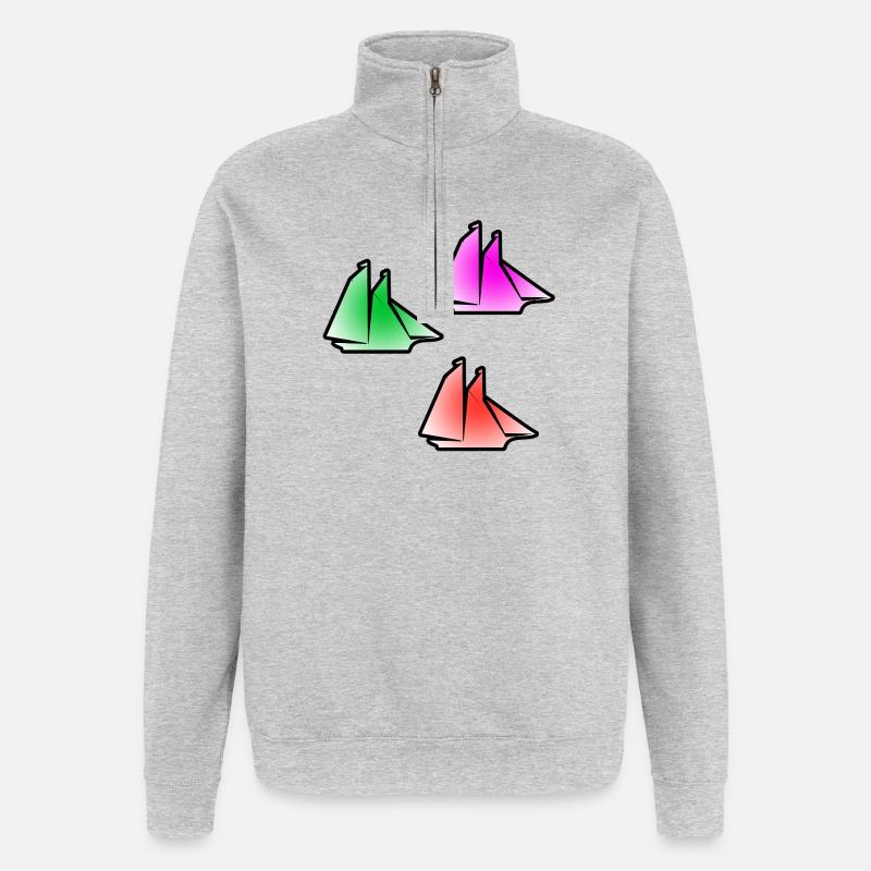 Sail - Quarter-Zip Sweatshirt - heather grey