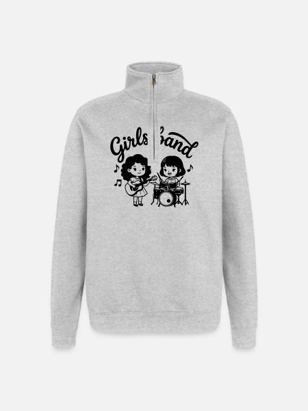 girls band - Quarter-Zip Sweatshirt - heather grey