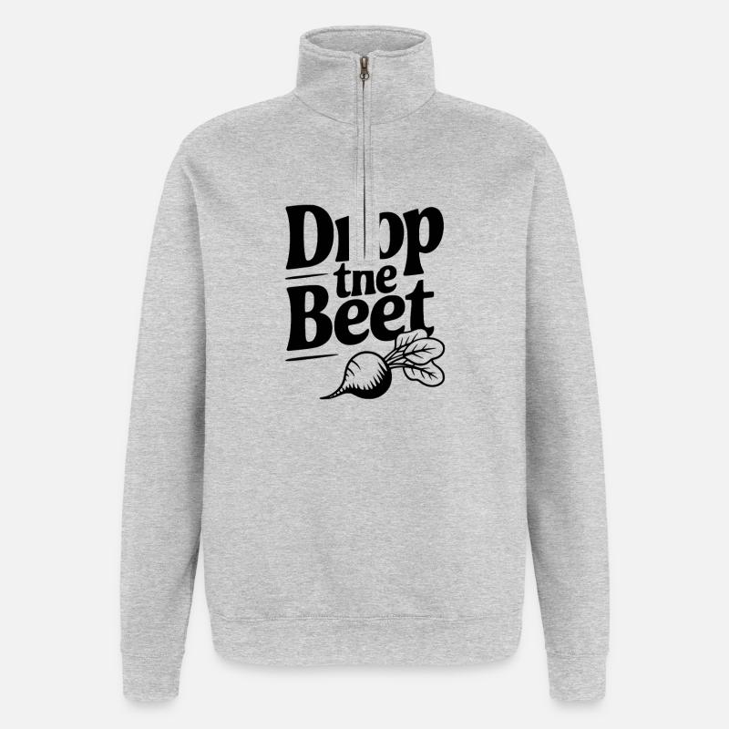 Drop The Beet - Quarter-Zip Sweatshirt - heather grey