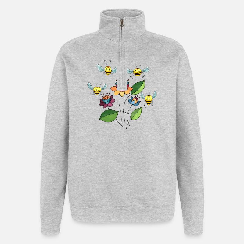 Insects - Quarter-Zip Sweatshirt - heather grey
