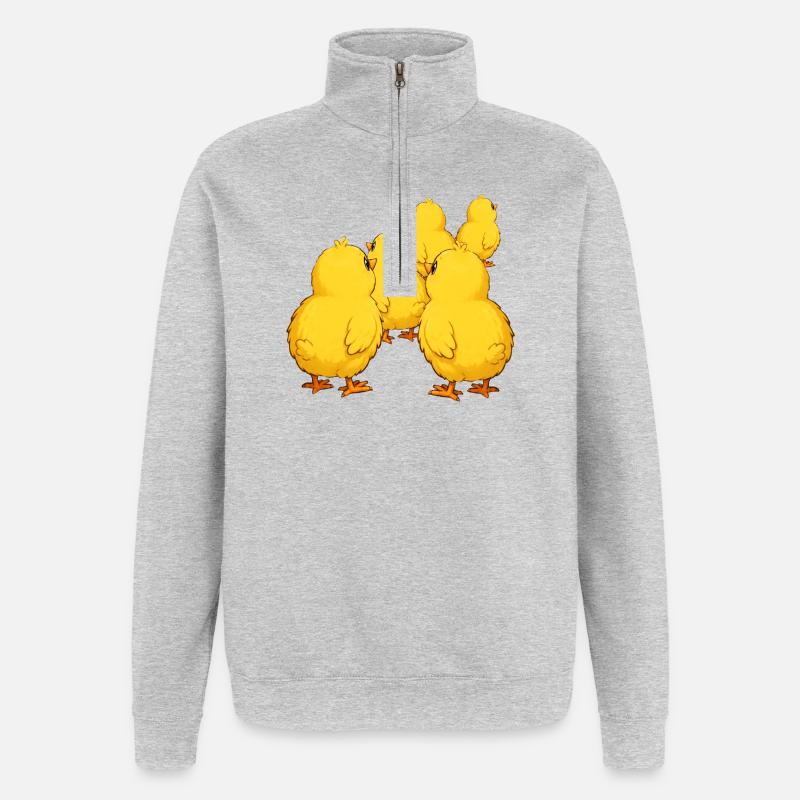 Kücken - Quarter-Zip-Sweatshirt - Grau meliert
