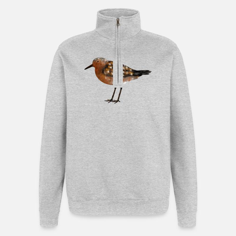 Knutt - Quarter-Zip-Sweatshirt - Grau meliert