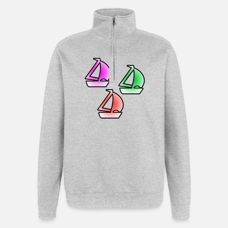 Sail - Quarter-Zip Sweatshirt - heather grey