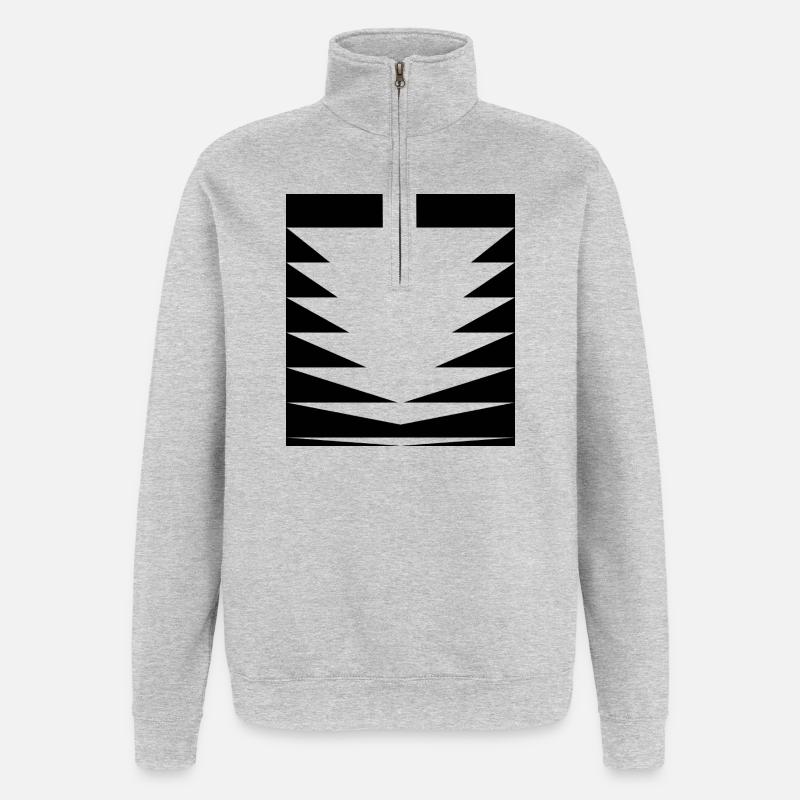 Triangles Pattern design - Quarter-Zip Sweatshirt - heather grey