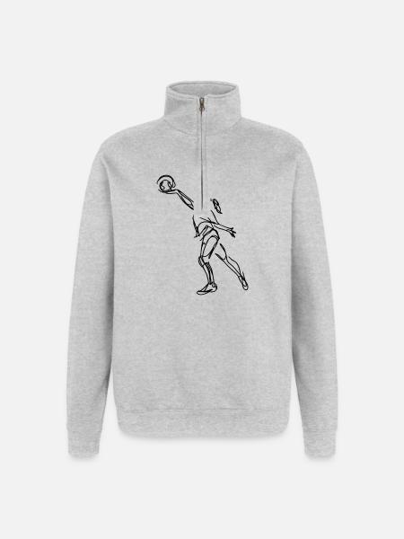 Volleyball player - Quarter-Zip Sweatshirt - heather grey