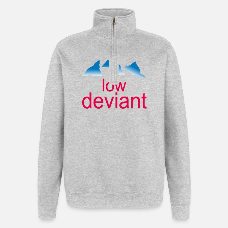 Low Deviant - Quarter-Zip-Sweatshirt - Grau meliert