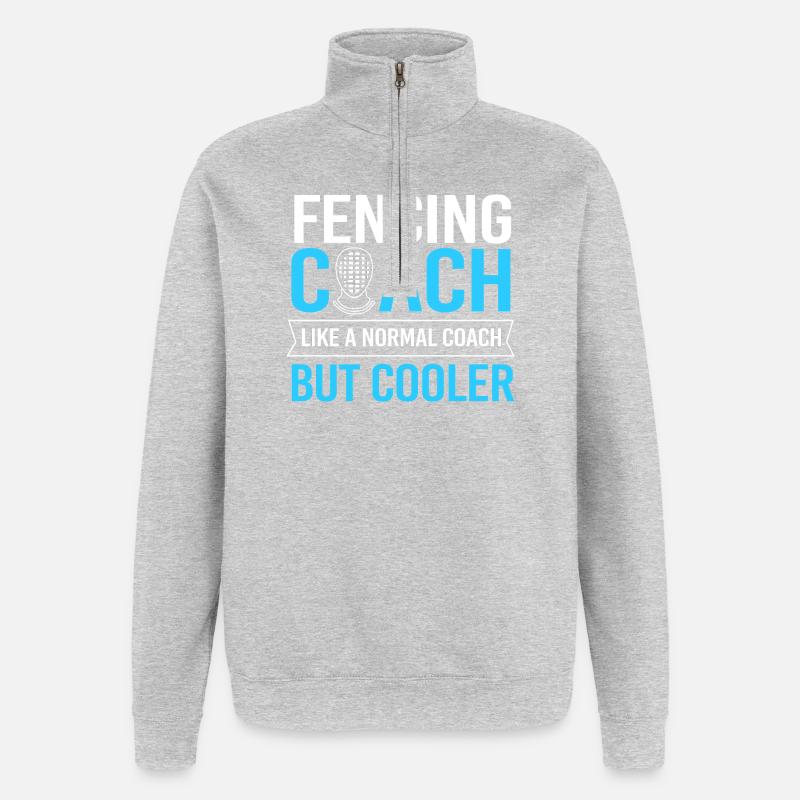 Fechten - Quarter-Zip-Sweatshirt - Grau meliert