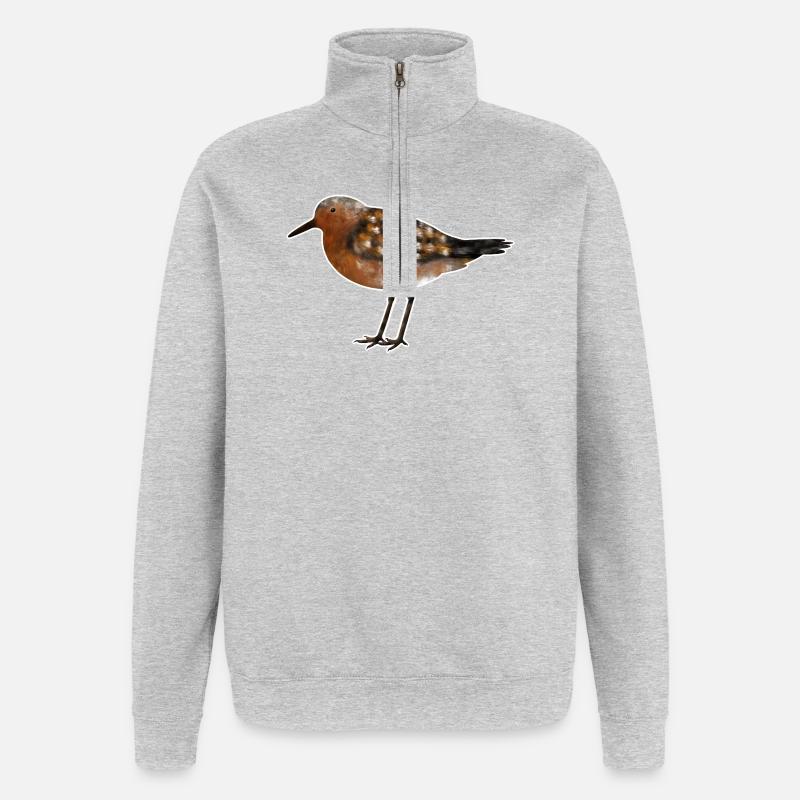 Knut.1 - Sweat à zip 1/4 - gris chiné