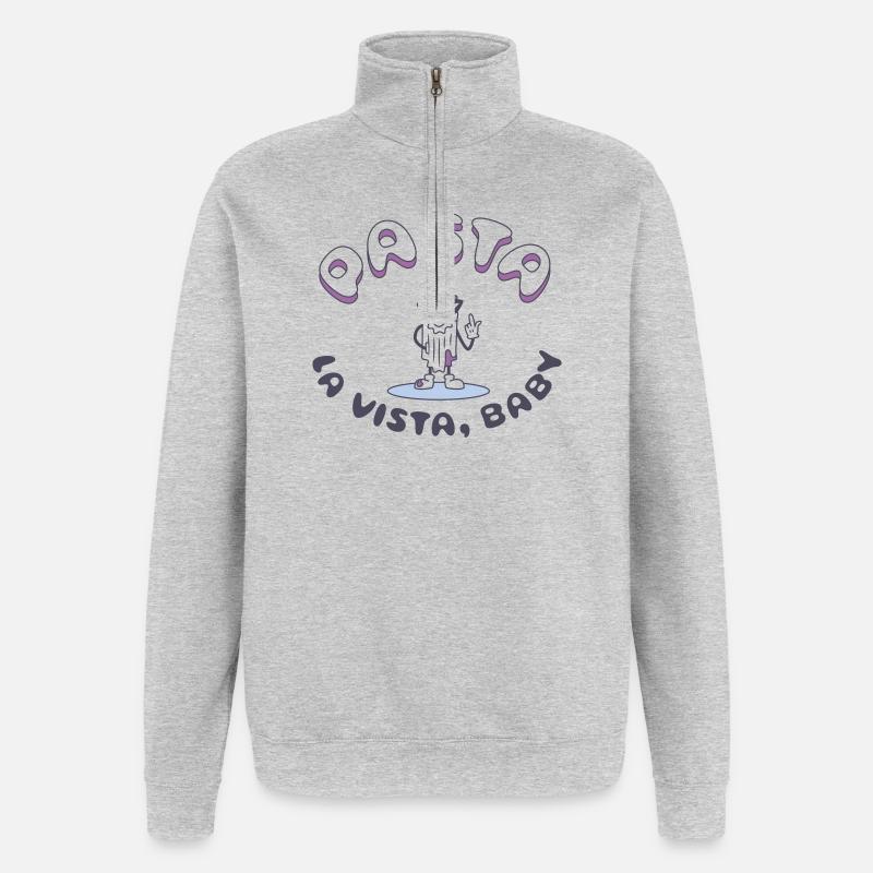 Astra Peace Icon Grafik - Quarter-Zip-Sweatshirt - Grau meliert