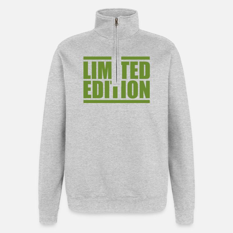 Édition limitée - Sweat à zip 1/4 - gris chiné