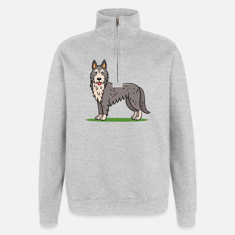 Irish Wolfhound (bande dessinée) - Sweat à zip 1/4 - gris chiné