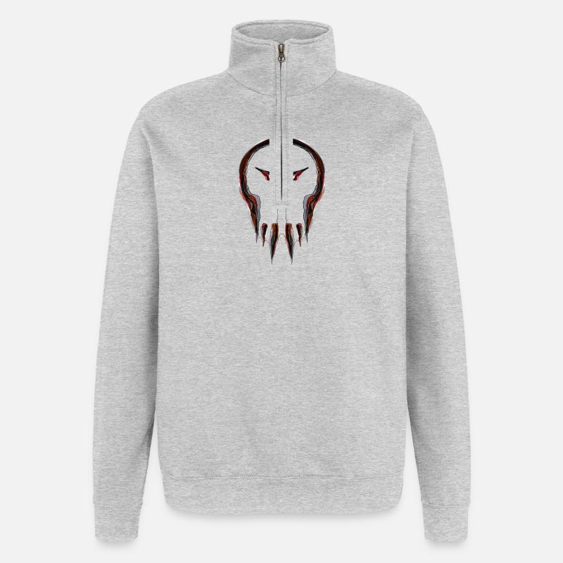 Métal lourd - Sweat à zip 1/4 - gris chiné