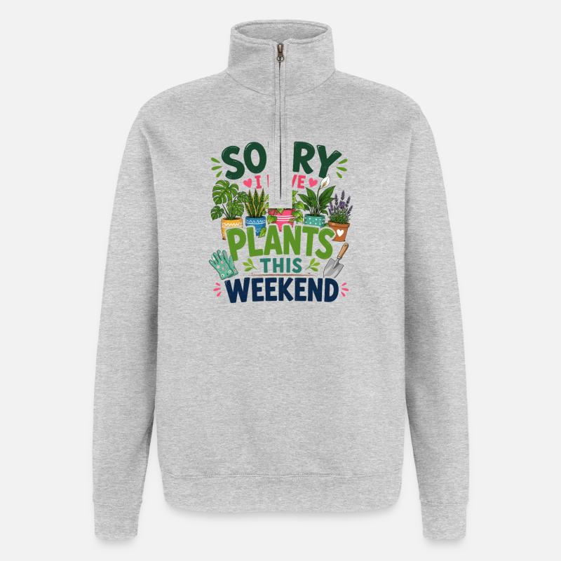 Désolé de planter ce week-end - Sweat à zip 1/4 - gris chiné
