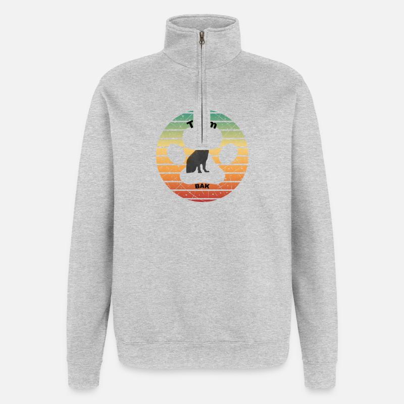 Équipe Bak - Sweat à zip 1/4 - gris chiné