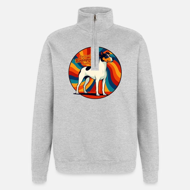 Bodeguero PopArt  - Quarter-Zip-Sweatshirt - Grau meliert