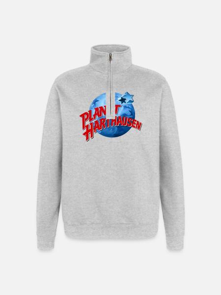 Planet Harthausen - Quarter-Zip-Sweatshirt - Grau meliert
