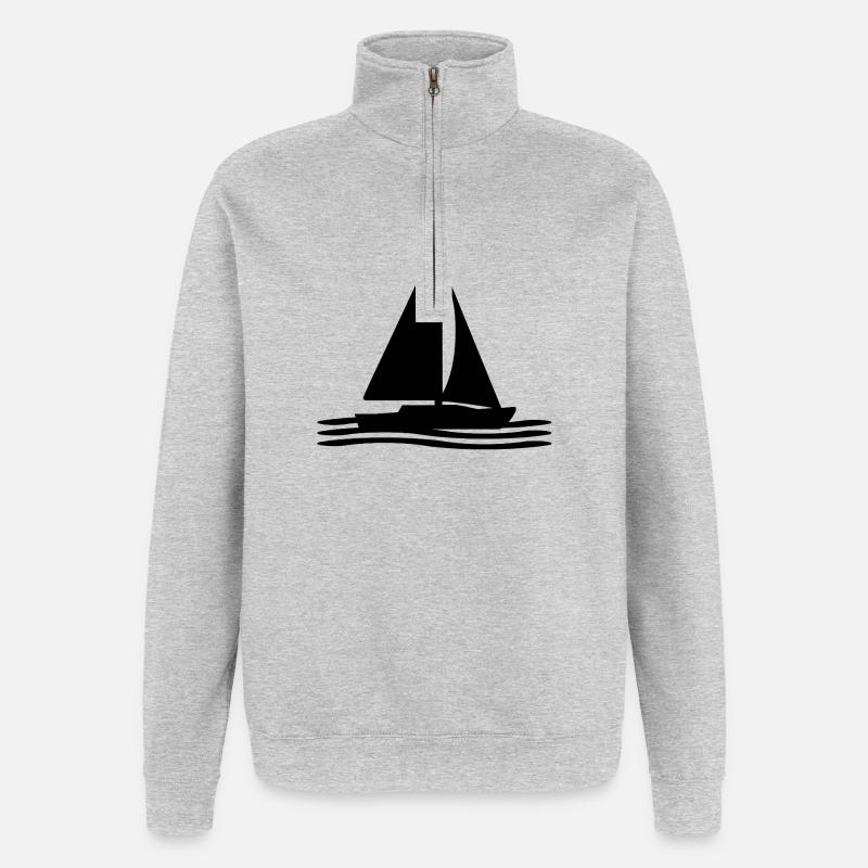 Sail - Quarter-Zip Sweatshirt - heather grey