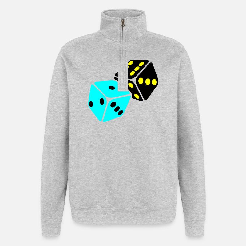 Neon Cube Playroom - Quarter-Zip Sweatshirt - heather grey