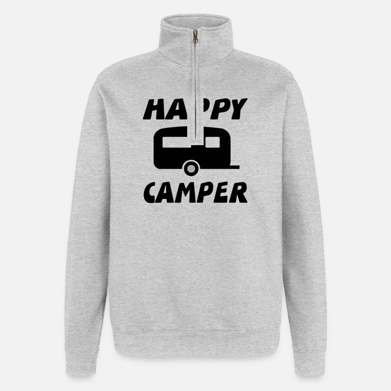 Camper - Quarter-Zip-Sweatshirt - Grau meliert