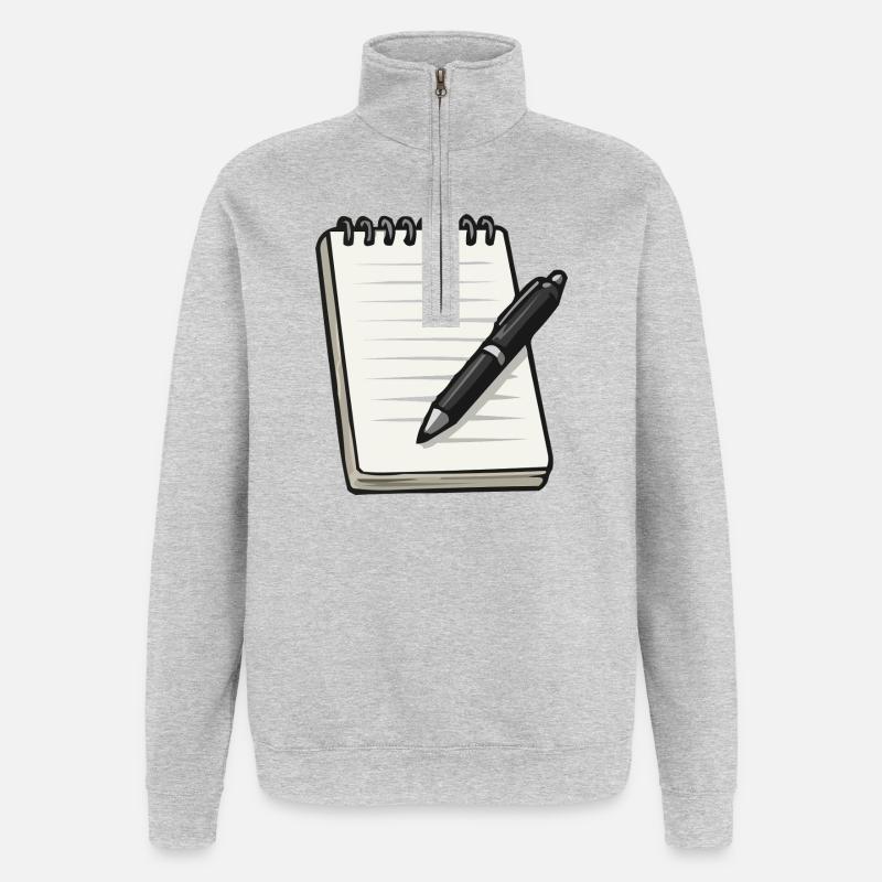 Notebook - Quarter-Zip Sweatshirt - heather grey