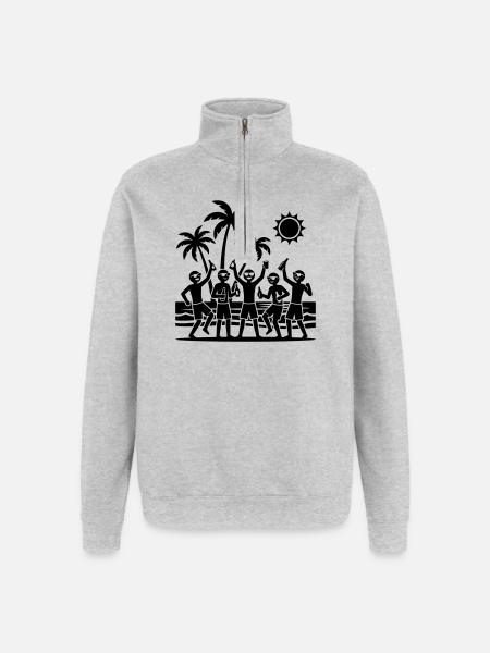 Holiday Party Team - Quarter-Zip Sweatshirt - heather grey