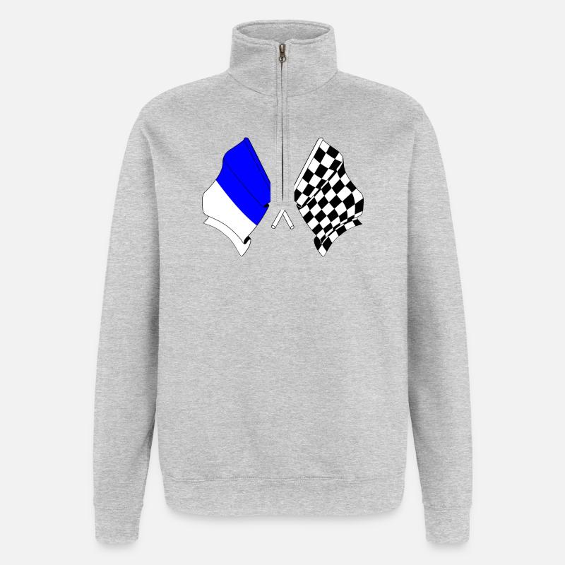 Spa Racing Flags - Quarter-Zip Sweatshirt - heather grey