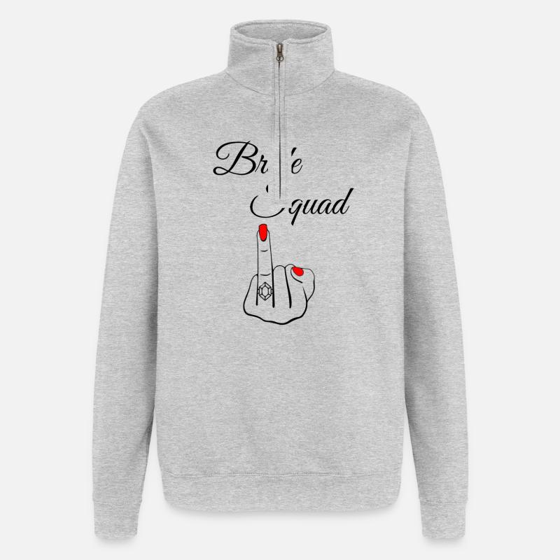 Équipe de mariées audacieuses - Sweat à zip 1/4 - gris chiné